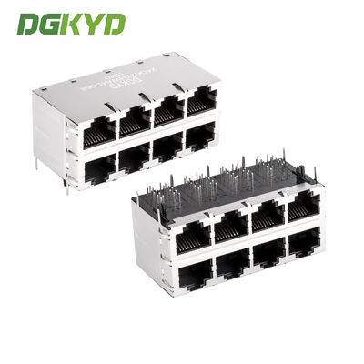 8 poorten Gigabit Ethernet RJ45-connector met magnetische verbinding voor hogesnelheidsnetwerken