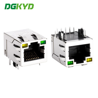 Side Entry RJ45 Magnetic Jack met LED voor 100 Mb Ethernet-toepassingen KRJ-H001YGENL