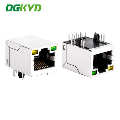 Rechthoek CAT5e RJ45 Ethernet-connector met LED en netwerkfilter voor netwerken met hoge prestaties