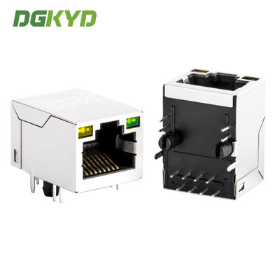 Modulaire RJ45-connector met ingebouwd filter, lichtafschermingsinterface en vergulding 6u