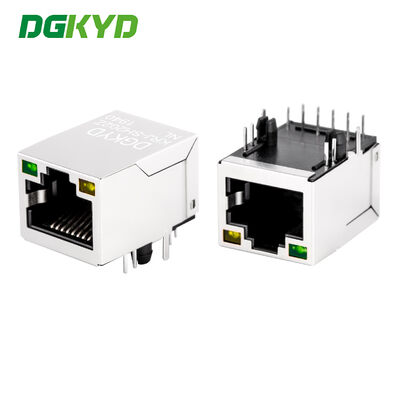 KRJ-SH202ZNL Single-port RJ45 Connector Gigabit Gefilterd met LED-indicator en afscherming voor Industrial Ethernet Port