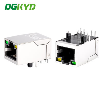 KRJ-SH256GYNL RJ45 Connector met 100Base Filter LED Indicator en Afgeschermde RJ45 Modulaire Jack