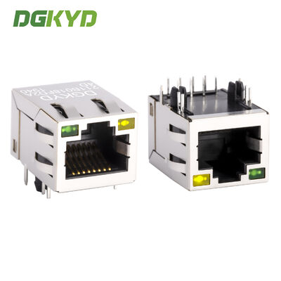 Industriële 8-PIN RJ45 Afgeschermde Connector met 6U Goudplating voor Netwerkpoort