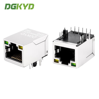 RJ45 afgeschermde connector met 100 Mbps POE geïntegreerd Ethernet-filter en 6U goudplatering