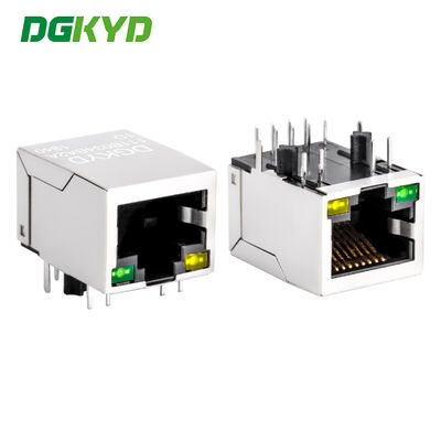 RJ45 Ethernet-connector met metalen schild 8p8c Magnetische modulaire aansluiting voor CAT5&6 Ethernet