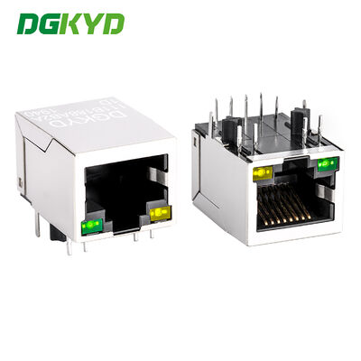 Industrial Grade RJ45 Ethernet Connector met geïntegreerde transformator van 100 Mbps en verguld 6u