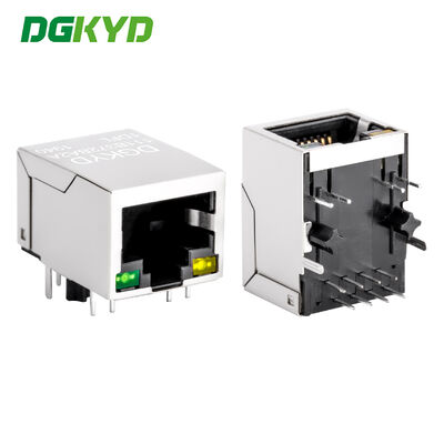 Lightning Protection RJ45 Shielded Connector with 6U Gold Plating and Integrated Filter for Network Port