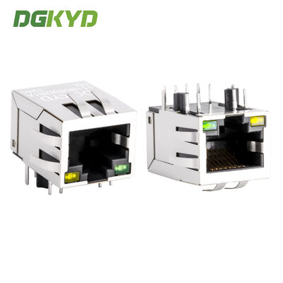 100 Mbps RJ45-connector met geïntegreerde transformator en afgeschermde behuizing voor netwerkinterface