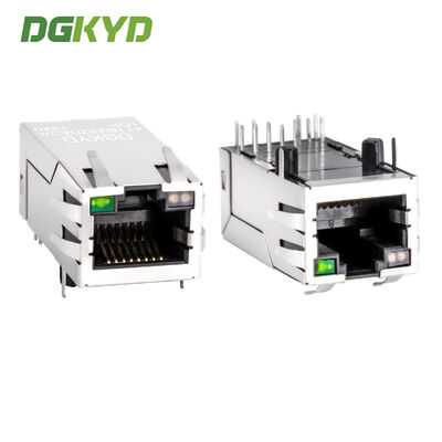 Beschermde RJ45-modulaire aansluiting met geïntegreerd Ethernet-filter voor netwerktoepassingen van 100 Mbps