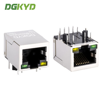 100 Mbps RJ45-connector met geïntegreerde transformator en afgeschermde industriële netwerkpoort