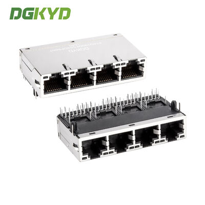 Multiport RJ45-connector met geïntegreerd magnetisch 8p12c Poe-filter voor PCB-communicatie