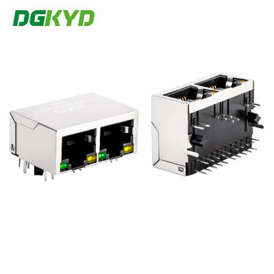 RJ45 Connector Modulaire Jack met 6u Vergulde Filter en TAB-Down Poort voor Gigabit Ethernet