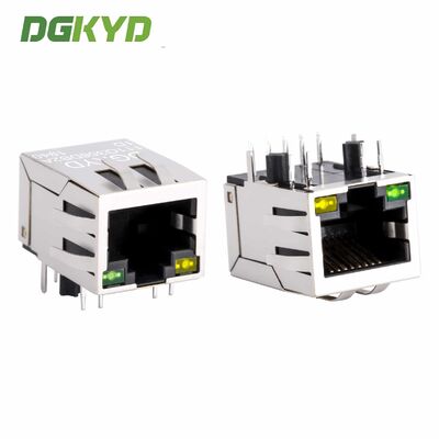 Single Port Gigabit Filter Shielded RJ45 Connector met geïntegreerde magneten RJ45 Jack voor PCB montage