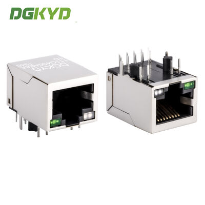 Gigabit RJ45-connector met geïntegreerde transformator en Ethernet-filter RJ45- aansluiting