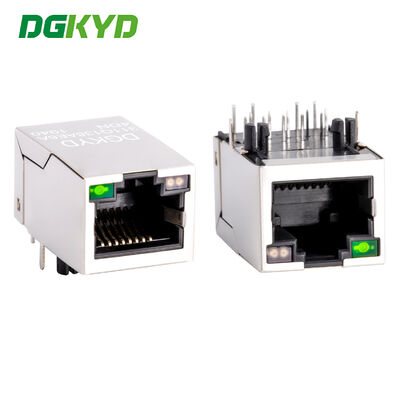 Gigabit Filter Rechte hoek 90 graden RJ45 connector met licht RJ45 Jack Vrouwelijke netwerkoplossing