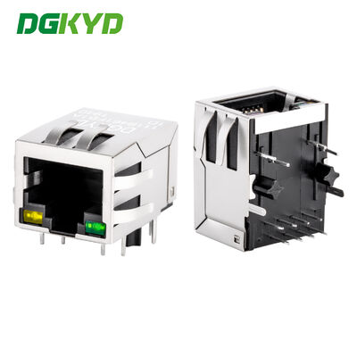 Tab Down 1x1 Poort 1000 Base-T RJ45 Afgeschermde Connector Ethernet LAN Modulaire Jack met Geïntegreerde Magnetics
