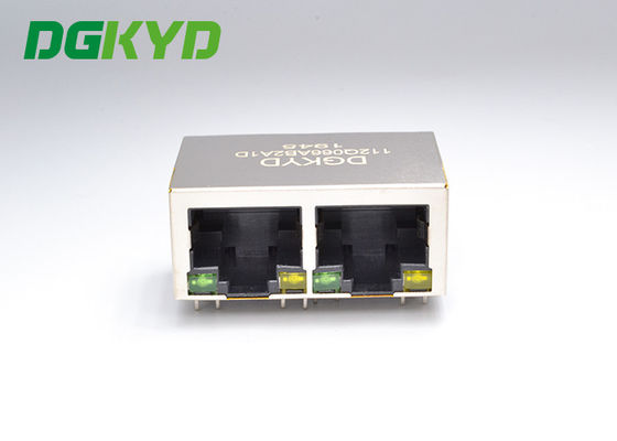 Modulaire Zwarte Plastic Huisvesting 1000M 2 Haven RJ45 van de transformatorschakelaar